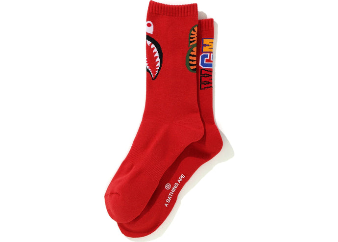 Bape Socks Red Shark