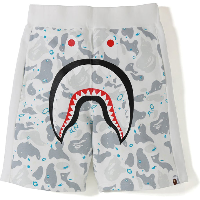 BAPE Space Camo Shark Sweat Shorts (SS21) White