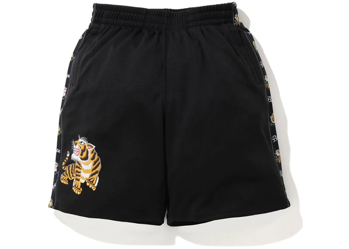 BAPE Tiger Jersey Wide Shorts Black