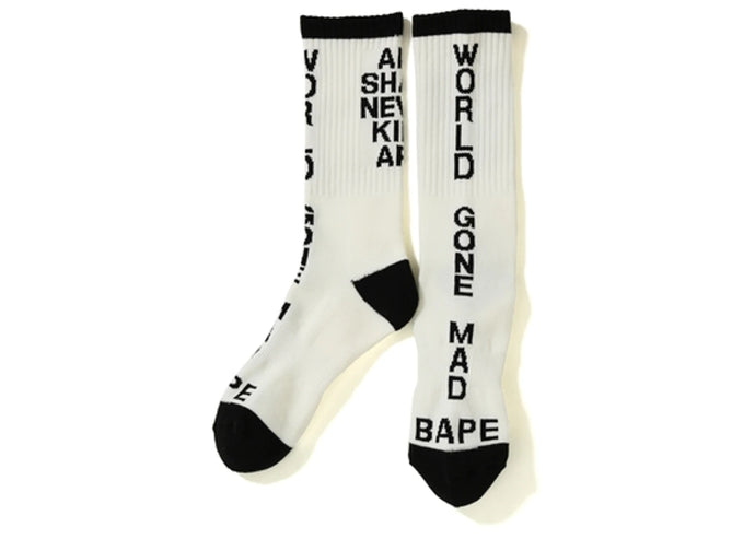 Bape Socks WGM White